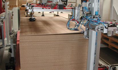 Finishing MDF and chipboard production