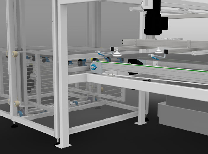 Glass loading for PV module lines