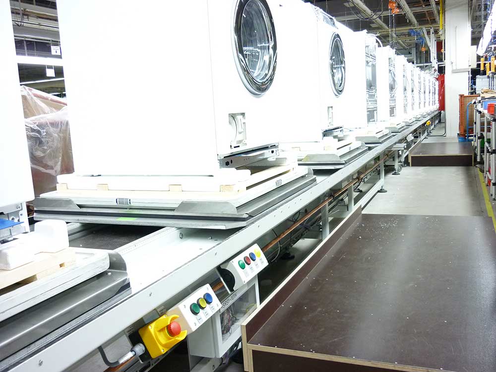 Timing belt conveyor automatic washing machines
